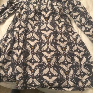 Boden Blue Dress with Owl and Star Design